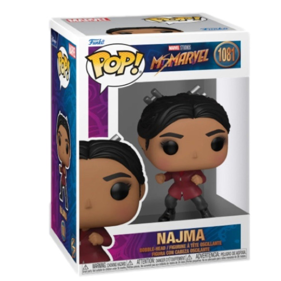 Funko POP! Najma Marvel Studios Ms. Marvel 1081 Bobble-Head NWT - Picture 1 of 7